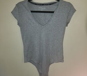 Calvin Klein Heather Gray Bodysuit